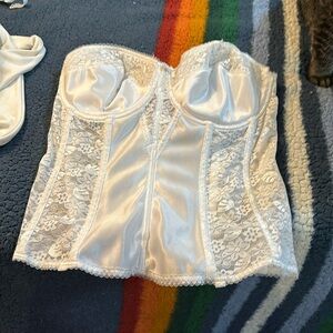 White corset top